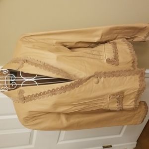 LEATHER AND LACE❣️Cami tan leather jacket